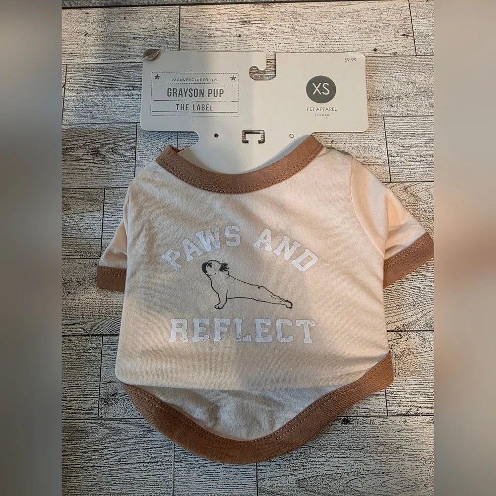 Grayson Pup Dog Shirt - Tan and Brown